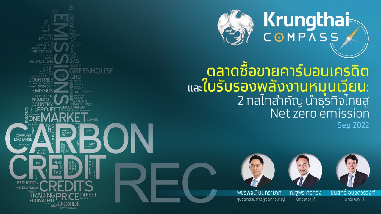 กรุงไทยชี้การซื้อขาย“คาร์บอนเครดิต”และ“ใบรับรองพลังงานหมุนเวียน”ช่วยภาคธุรกิจตอบโจทย์ Net Zero Emission