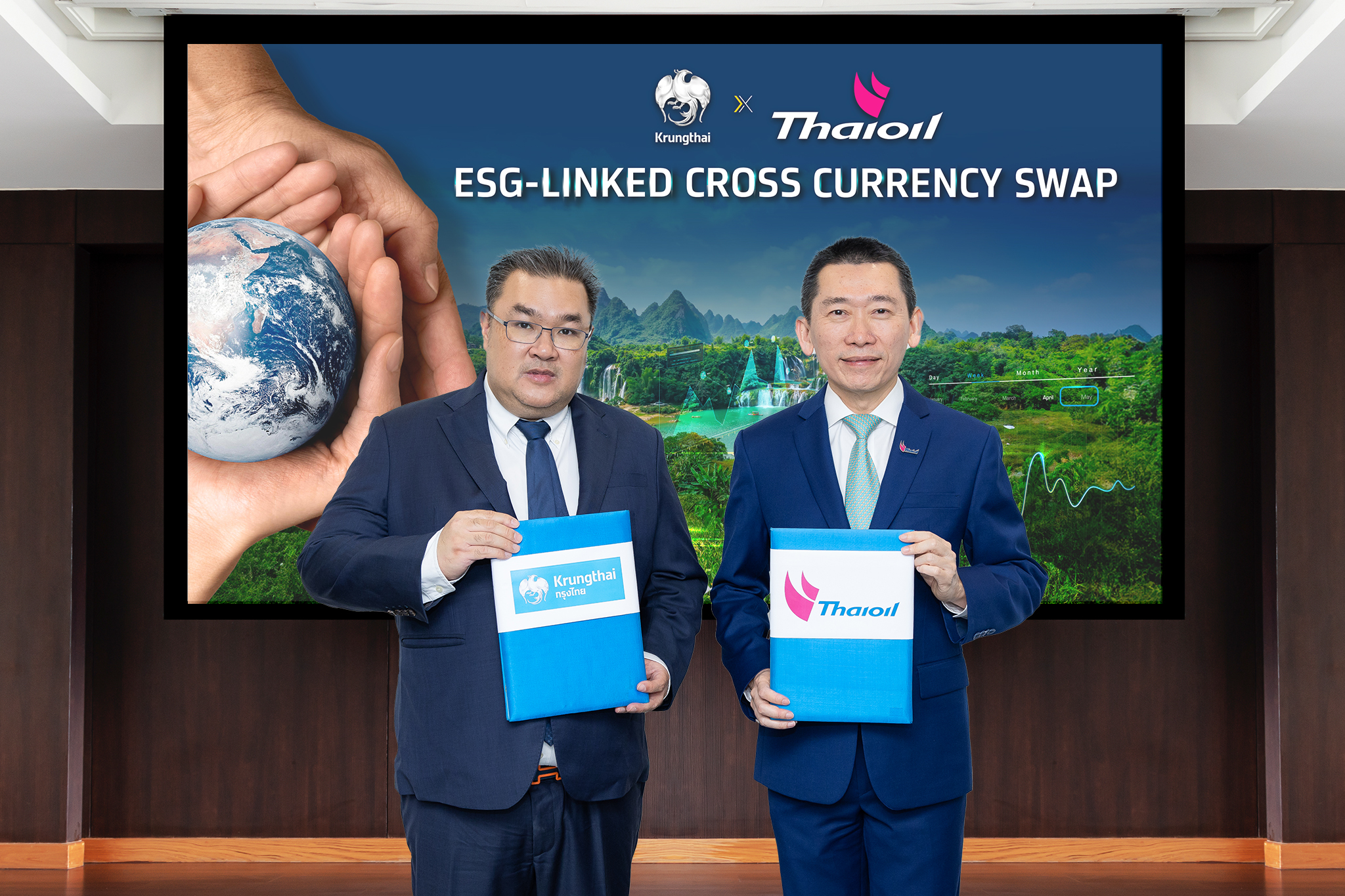 “ไทยออยล์” จับมือ “กรุงไทย”ทำสัญญาป้องกันความเสี่ยงทางการเงินเชื่อมโยง ESG ลดปล่อยคาร์บอน