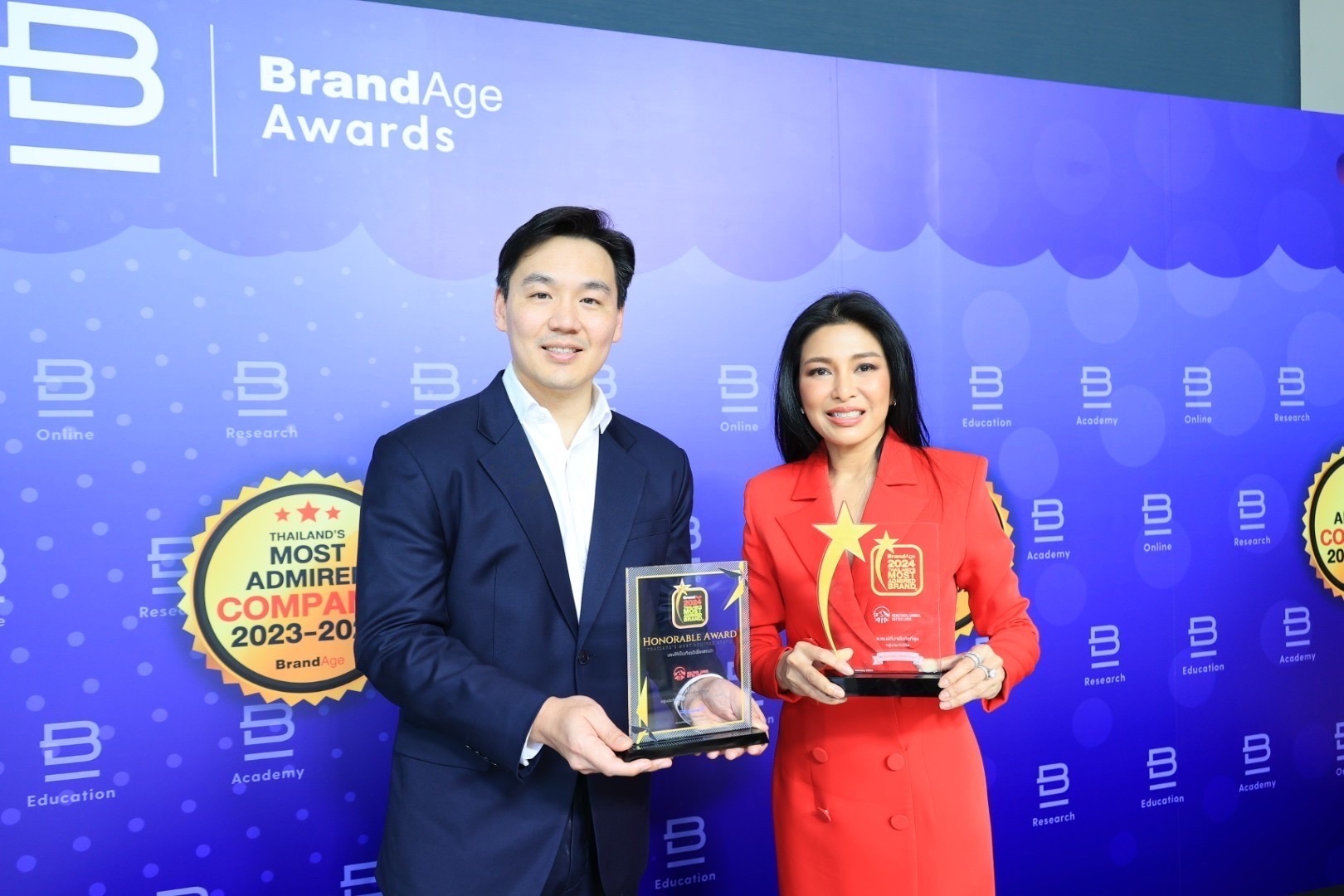 เอไอเอ ประเทศไทย คว้า 4 รางวัลสุดยอดแบรนด์และบริษัทที่น่าเชื่อถือที่สุด จากเวทีThailand’s Most Admired Company และ Thailand’s Most Admired Brand2024 โดยนิตยสาร BrandAge