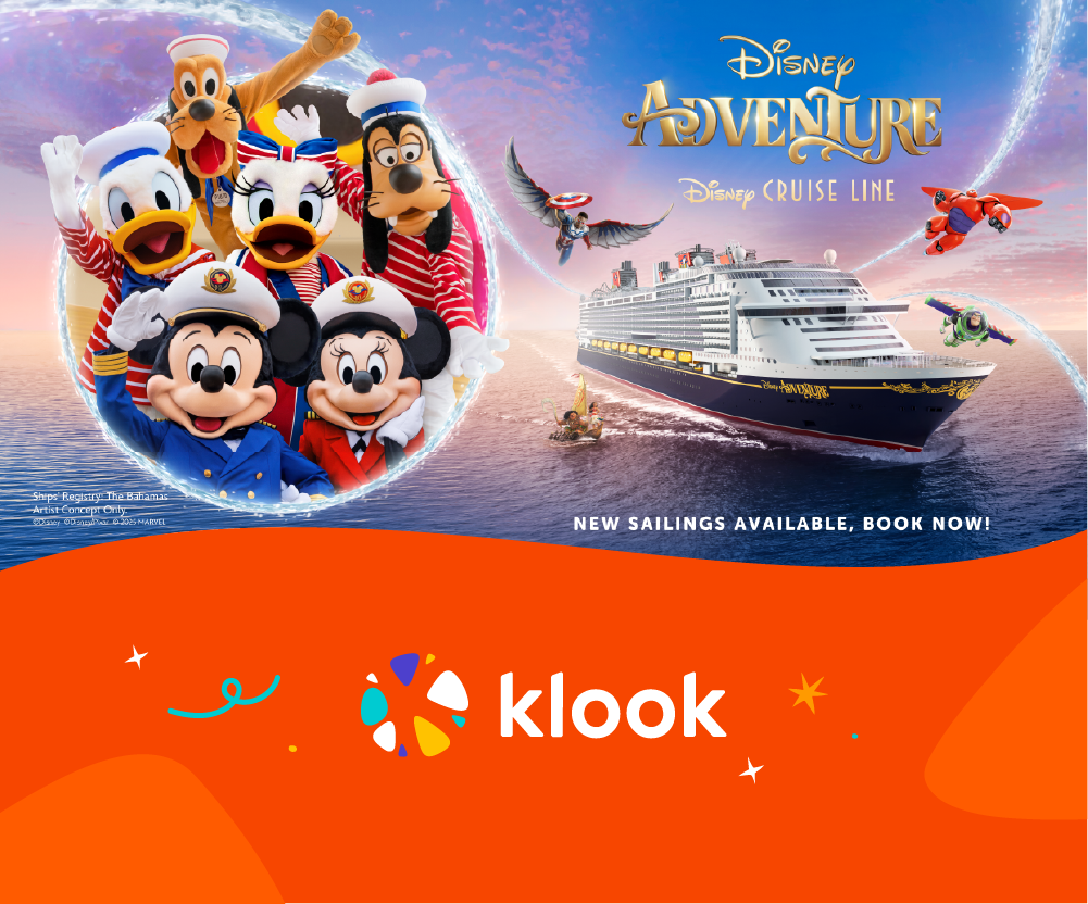 สิ้นสุดการรอคอย! ทริปล่องเรือสำราญระดับโลก Disney Adventure Klook เปิดจองประสบการณ์สุดล้ำ รอบใหม่พร้อมเปิดตัวรถไฟฟ้าลายใหม่พาคุณออกเดินทางสู่โลกแห่งเวทมนตร์ไปด้วยกัน